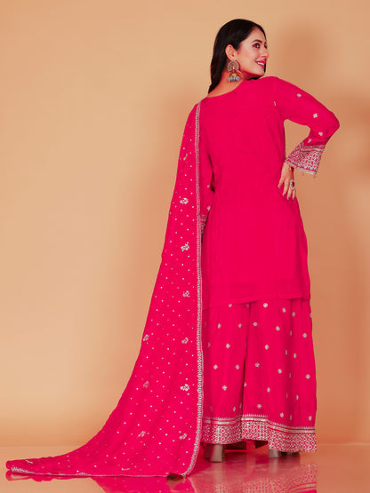 Zaira Straight Palazzo Suit - Roop Darshan
