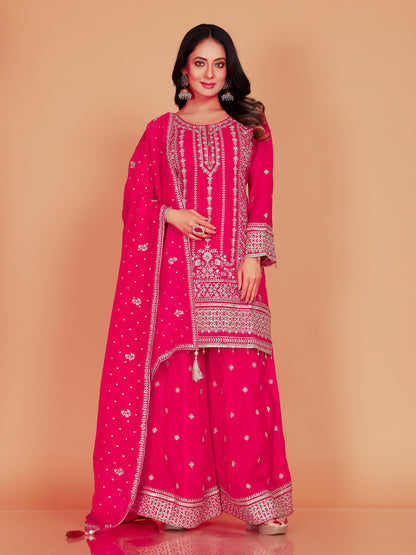 Zaira Straight Palazzo Suit - Roop Darshan