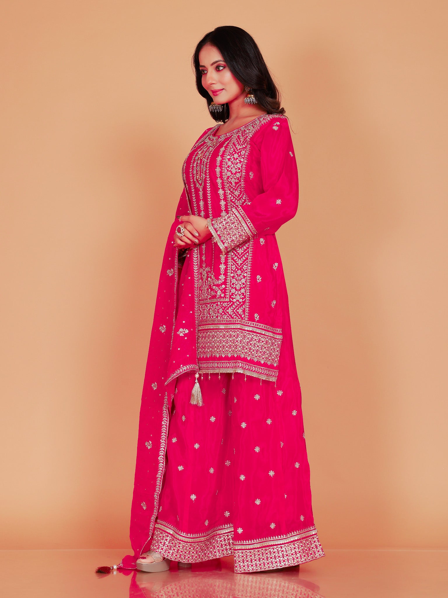 Zaira Straight Palazzo Suit - Roop Darshan