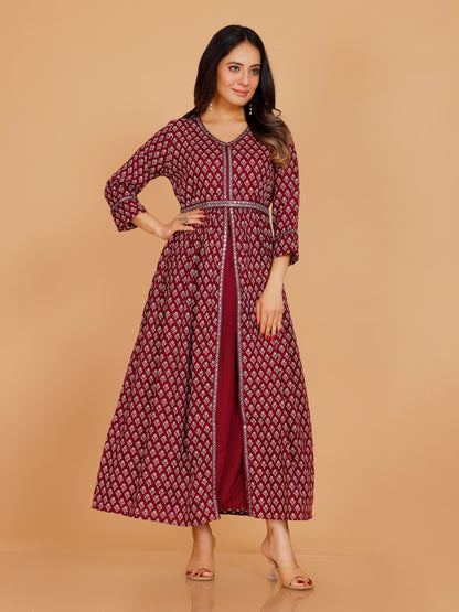 Vamika Ladies Cotton Printed Flair Kurti - Roop Darshan