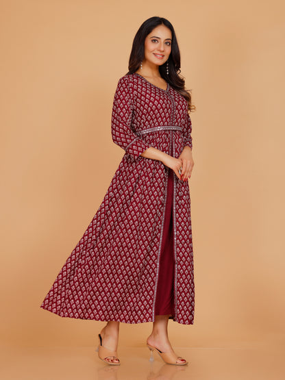 Vamika Ladies Cotton Printed Flair Kurti - Roop Darshan