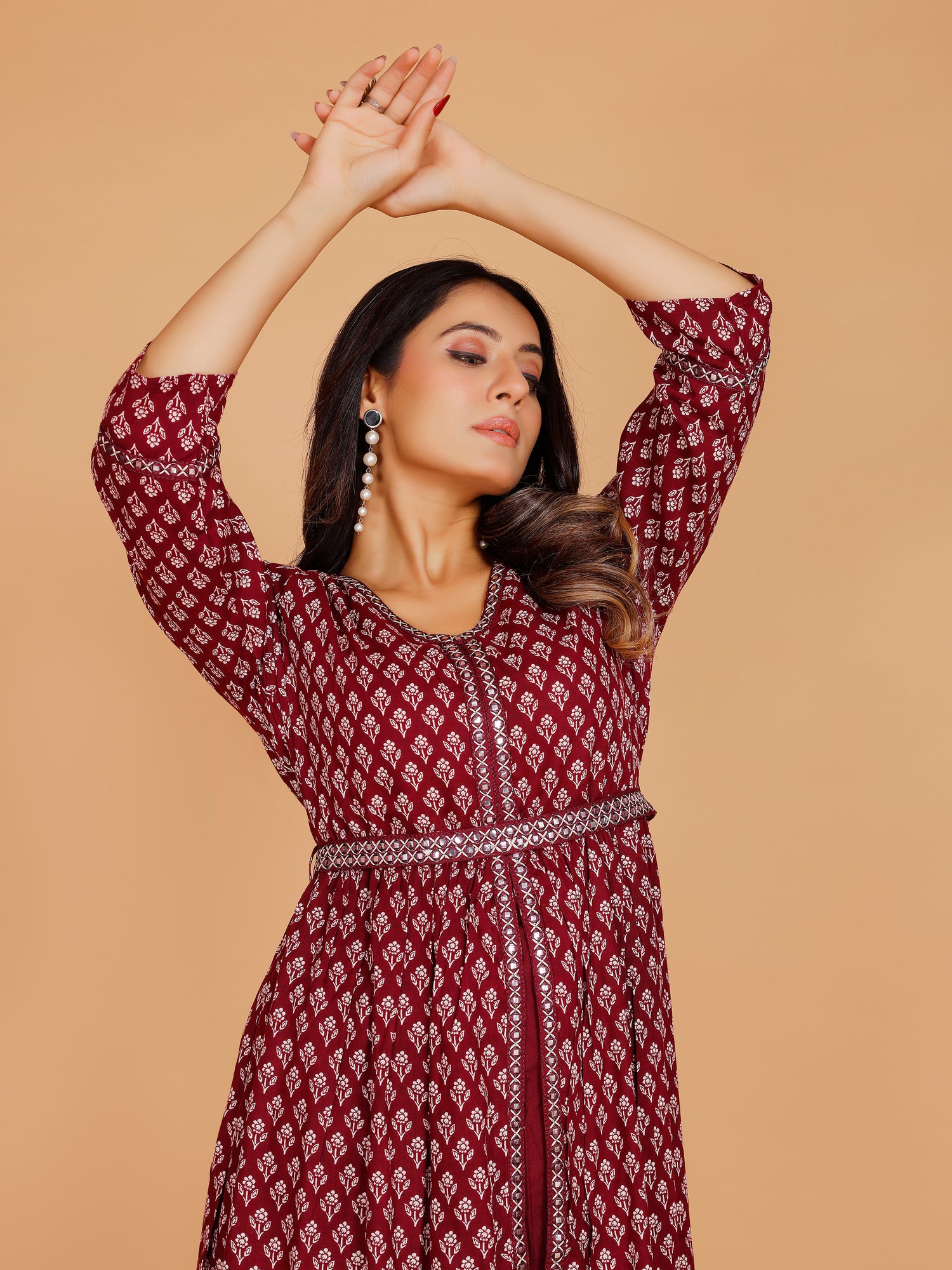 Vamika Ladies Cotton Printed Flair Kurti - Roop Darshan