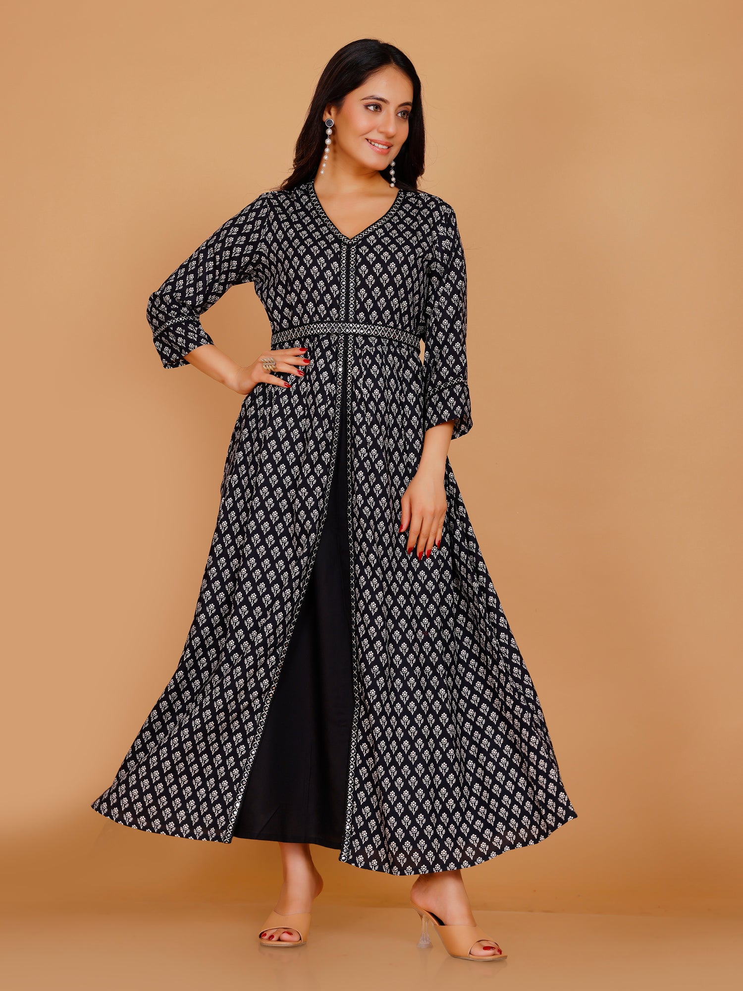 Vamika Ladies Cotton Printed Flair Kurti - Roop Darshan