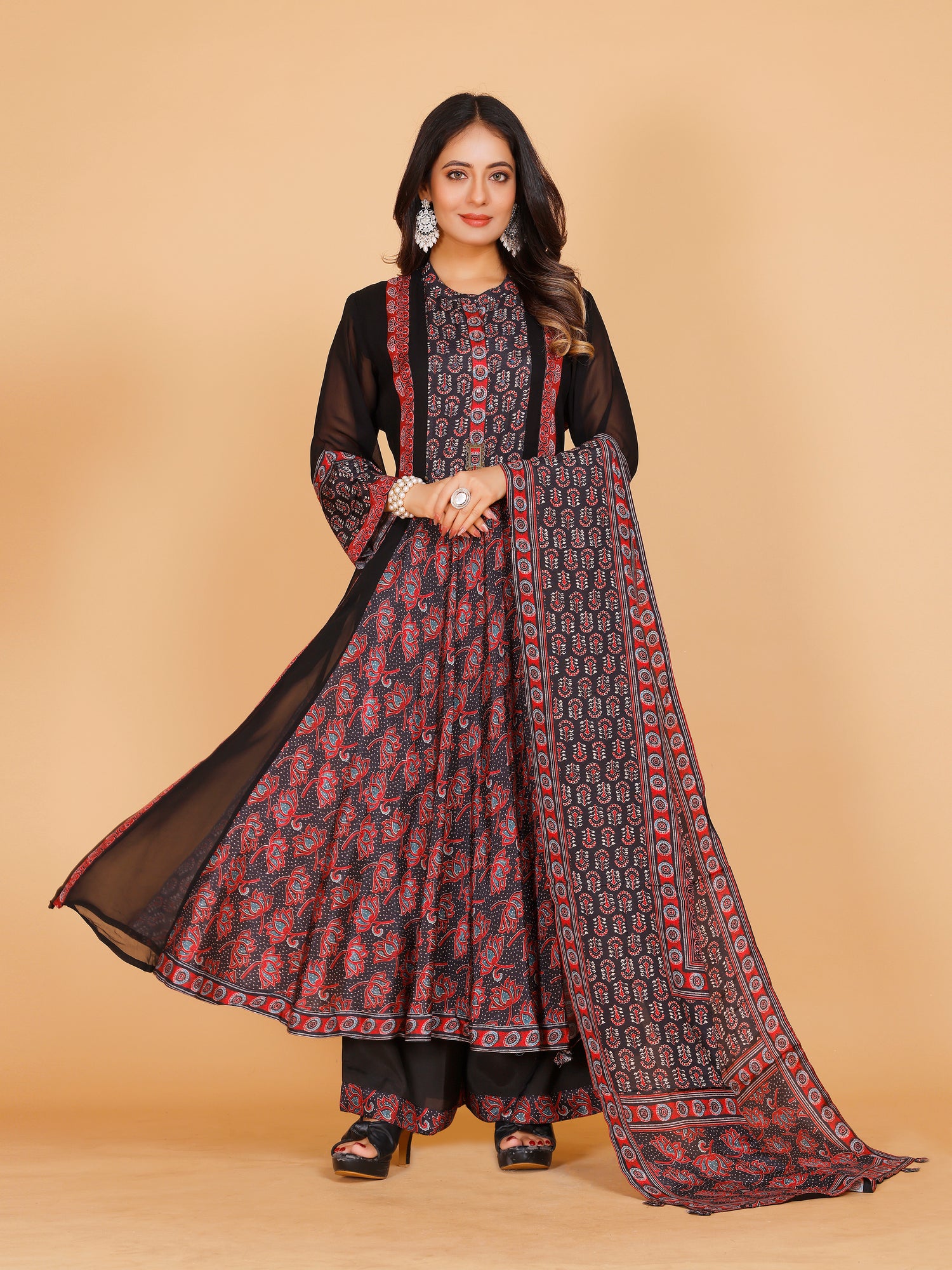 Nargis Palazzo Suit - Roop Darshan