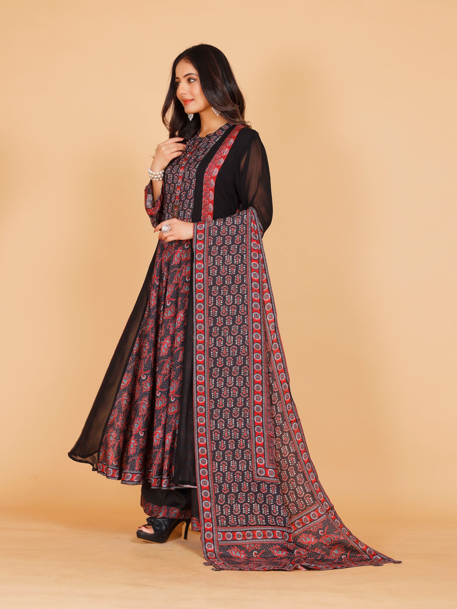 Nargis Palazzo Suit - Roop Darshan