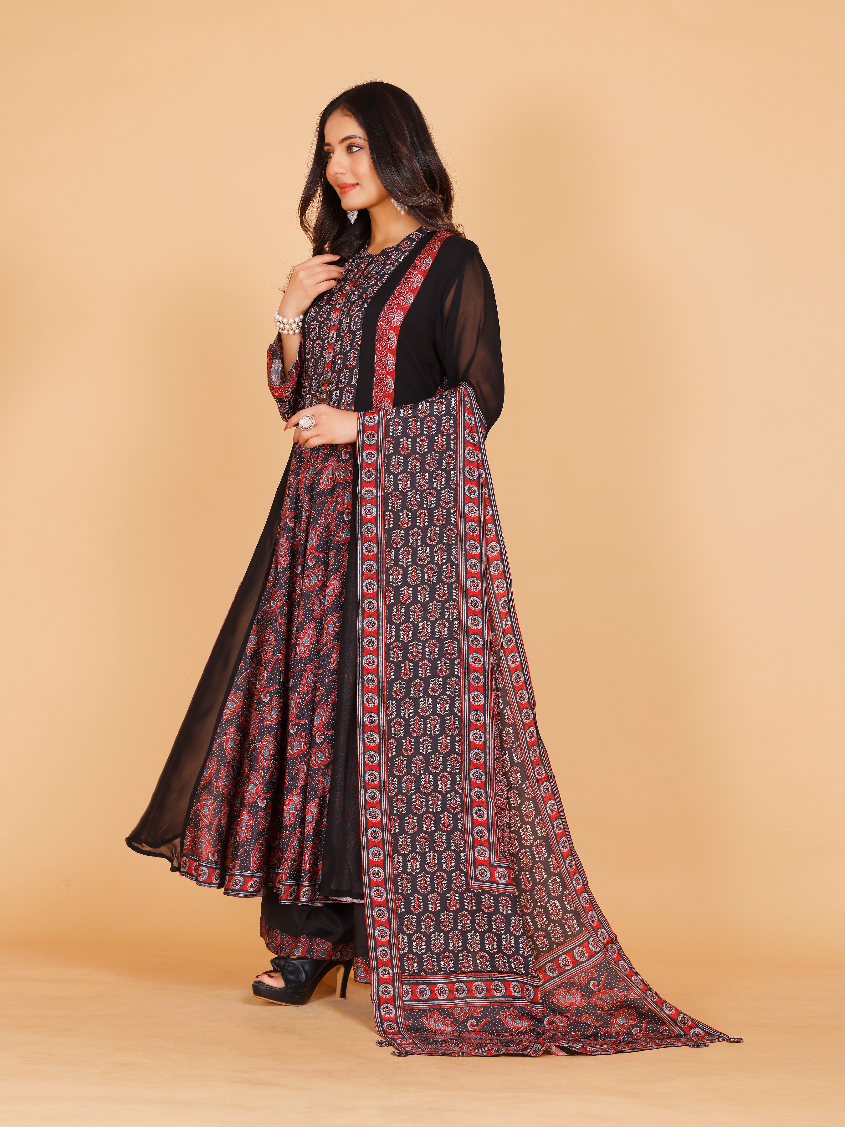 Nargis Palazzo Suit - Roop Darshan