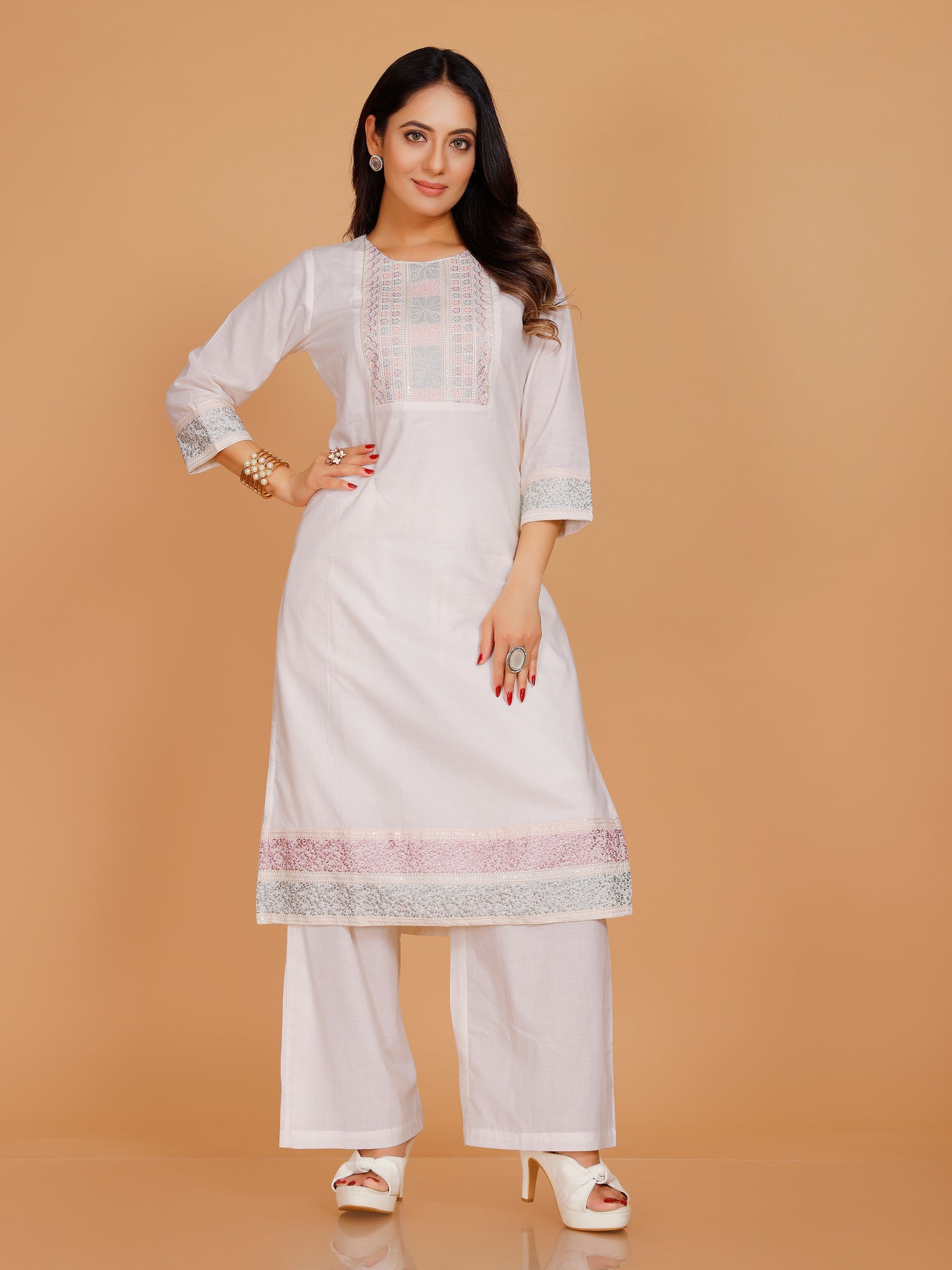 Ashvi Kurti With Pant - Roop Darshan
