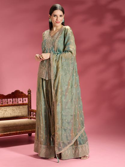 Akshra Organza Palazzo Suit