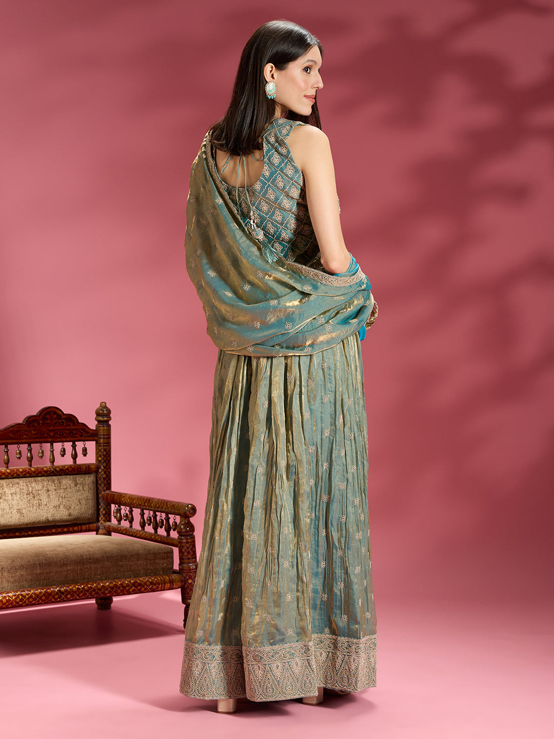 Akshra Organza Palazzo Suit