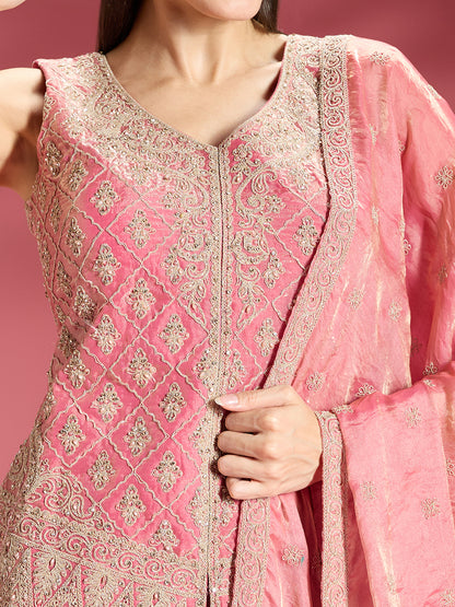 Akshra Organza Palazzo Suit