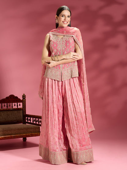 Akshra Organza Palazzo Suit