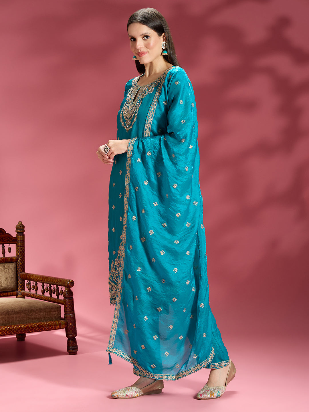 Amina Organza Kamiz &amp; Pant
