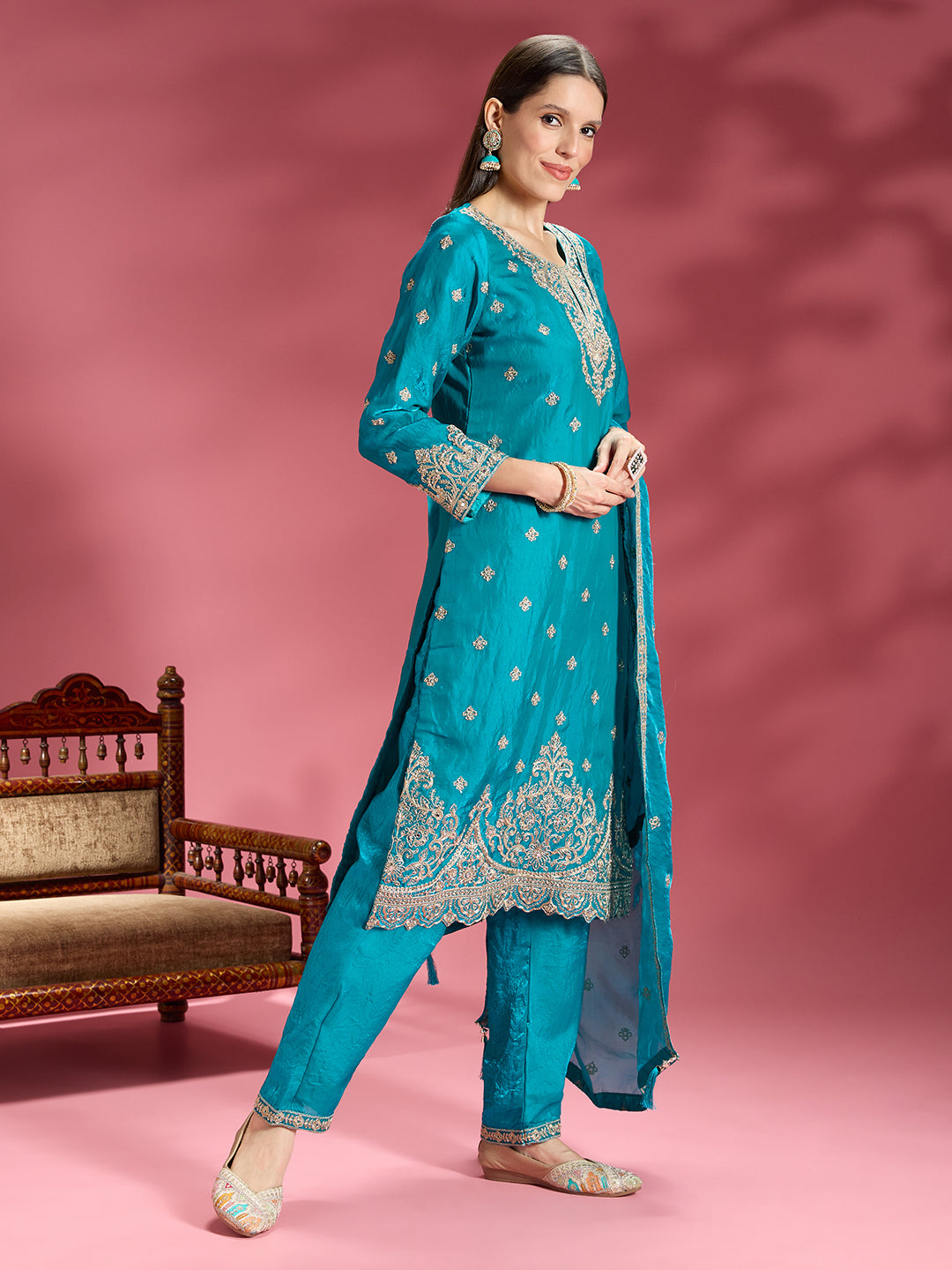 Amina Organza Kamiz &amp; Pant