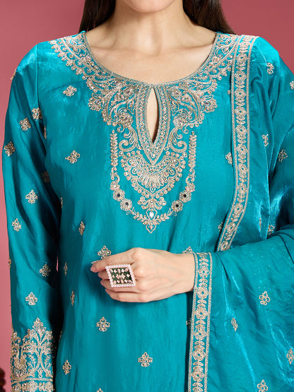Amina Organza Kamiz &amp; Pant