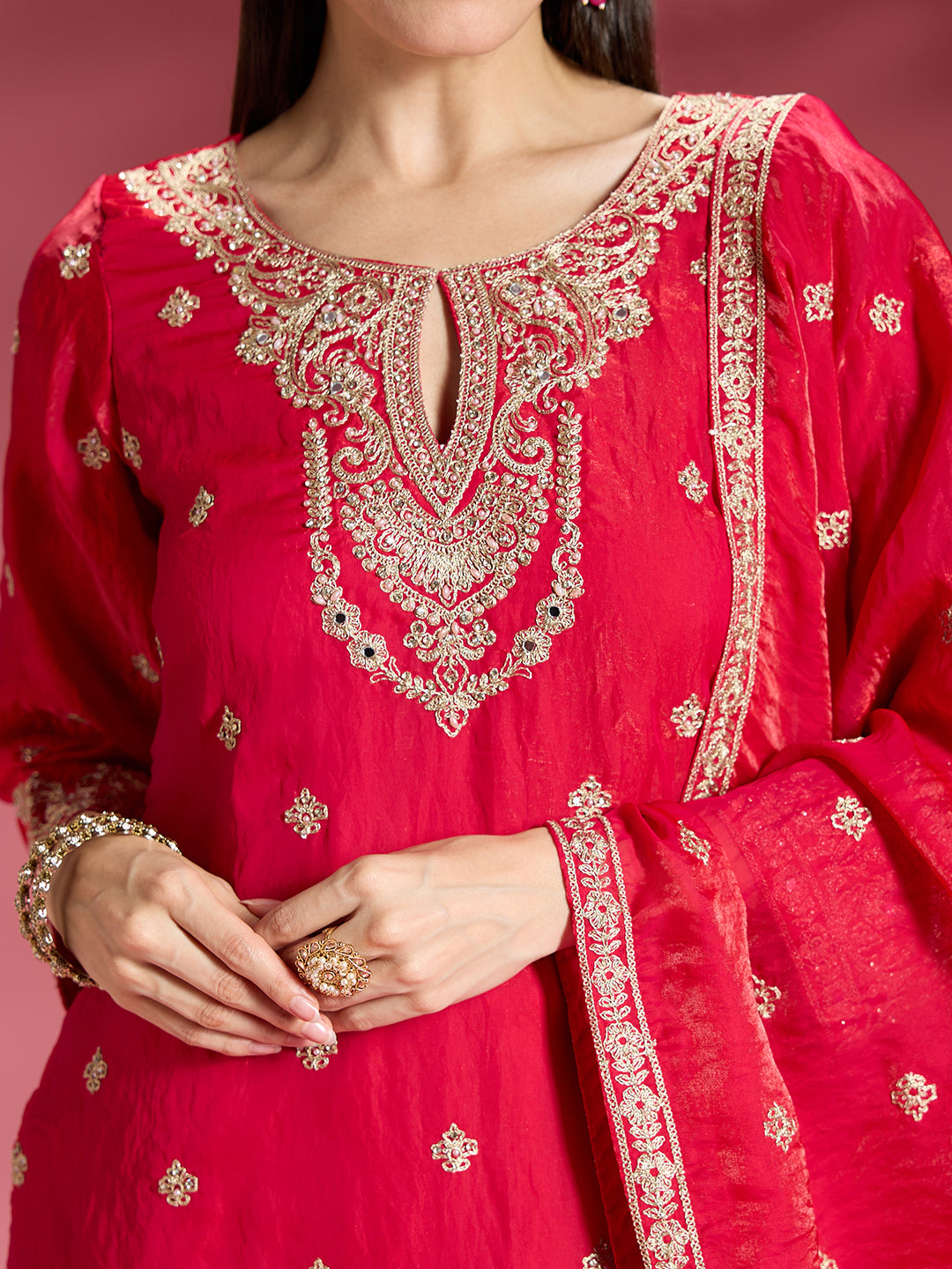 Amina Organza Kamiz &amp; Pant
