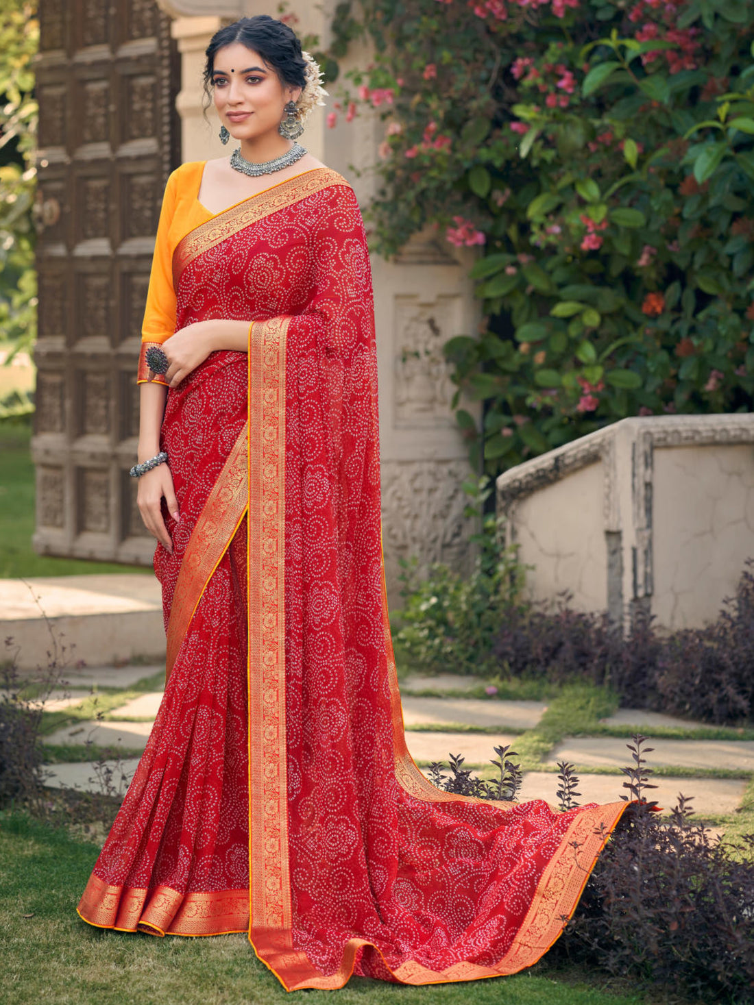 Tanvi Bandhani Saree