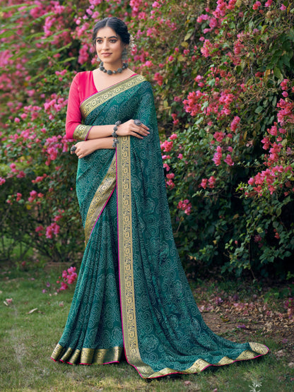 Tanvi Bandhani Saree