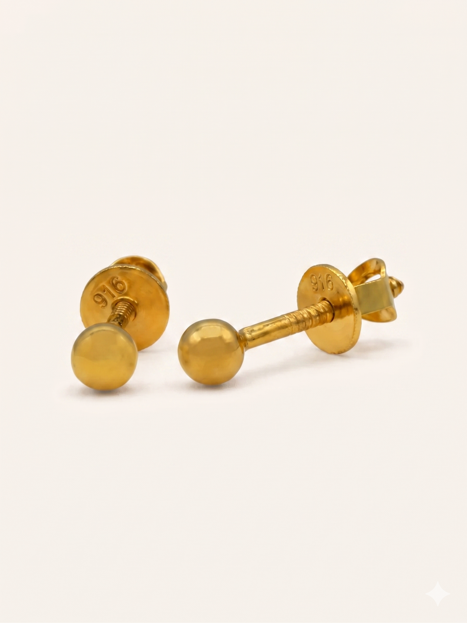 22ct Gold Stud Earring - Roop Darshan