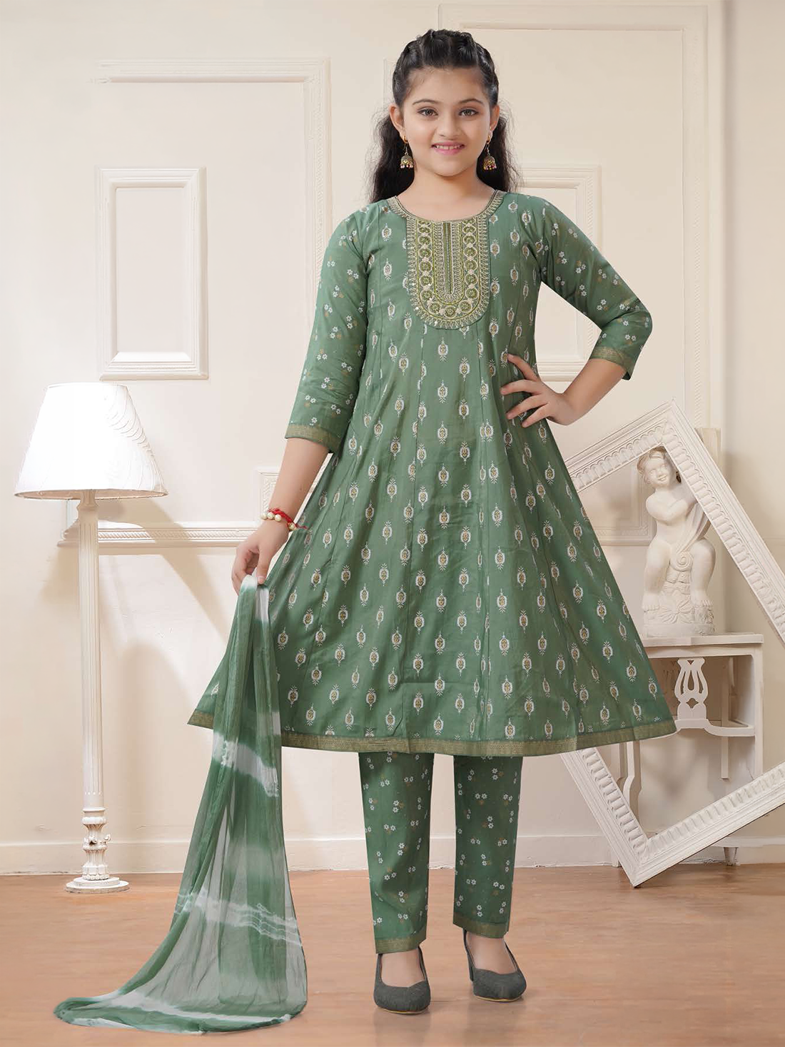 Taara Silk Flair Suit