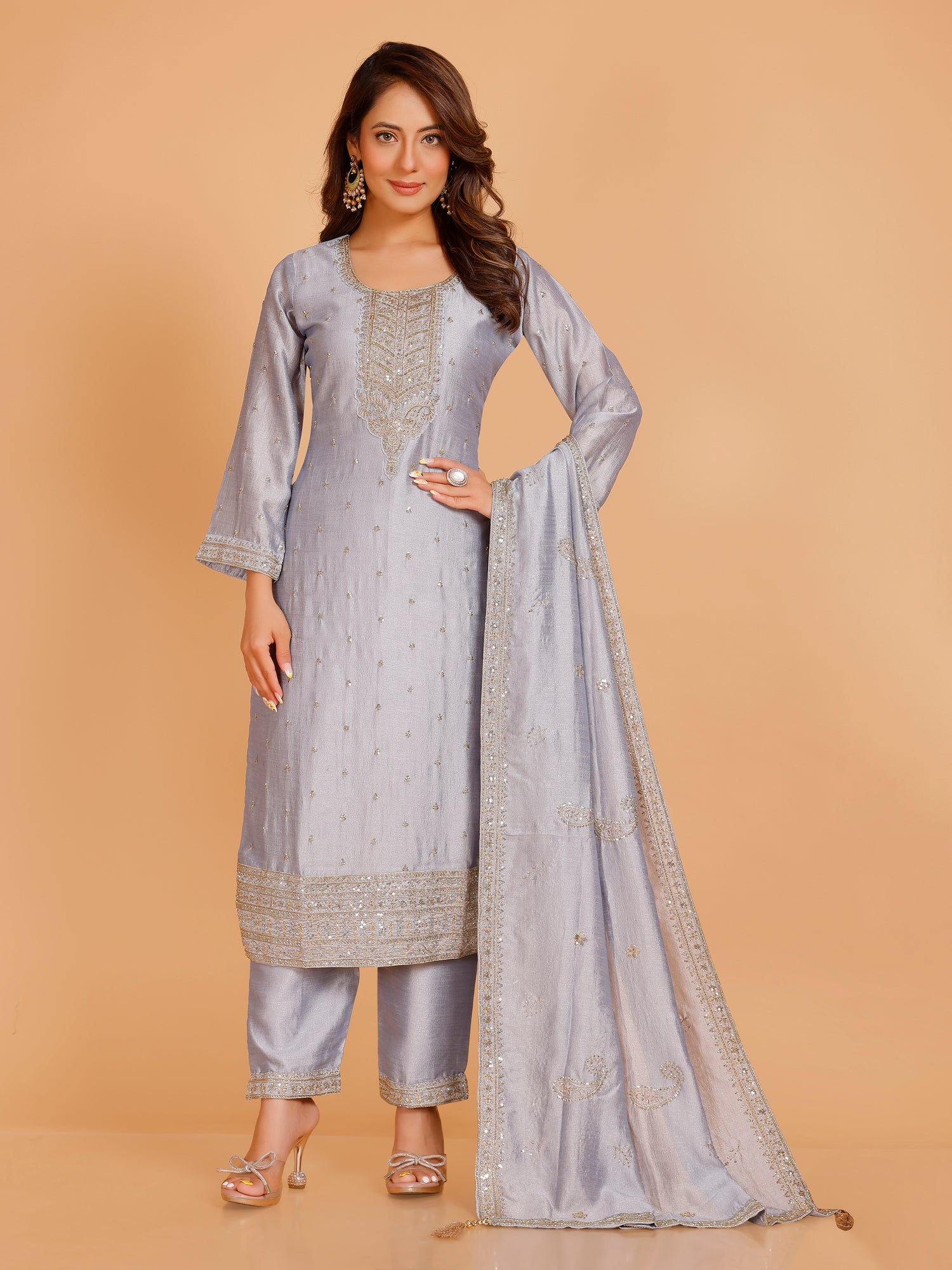 Kashish Silk Straight Suit