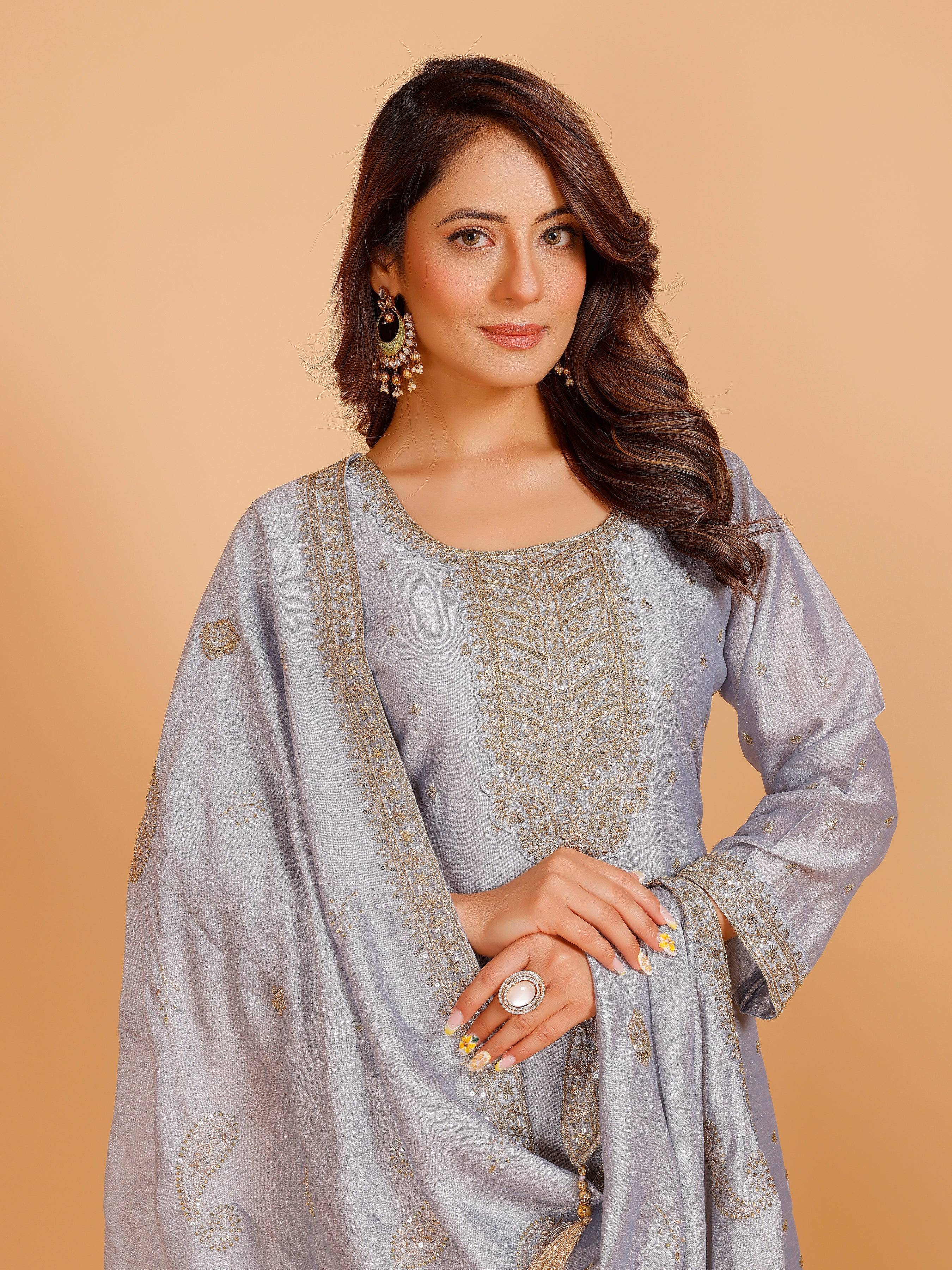 Kashish Silk Straight Suit