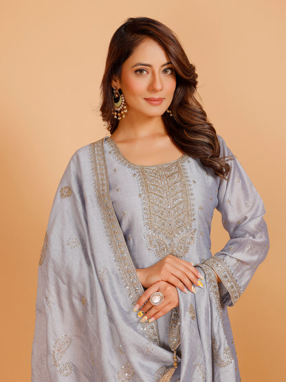 Kashish Silk Straight Suit