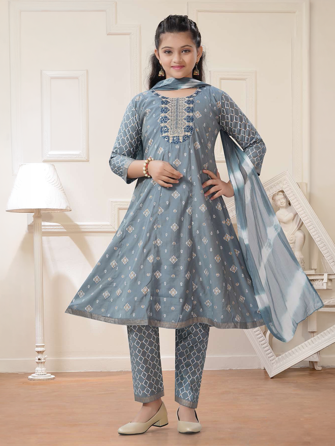 Taara Silk Flair Suit