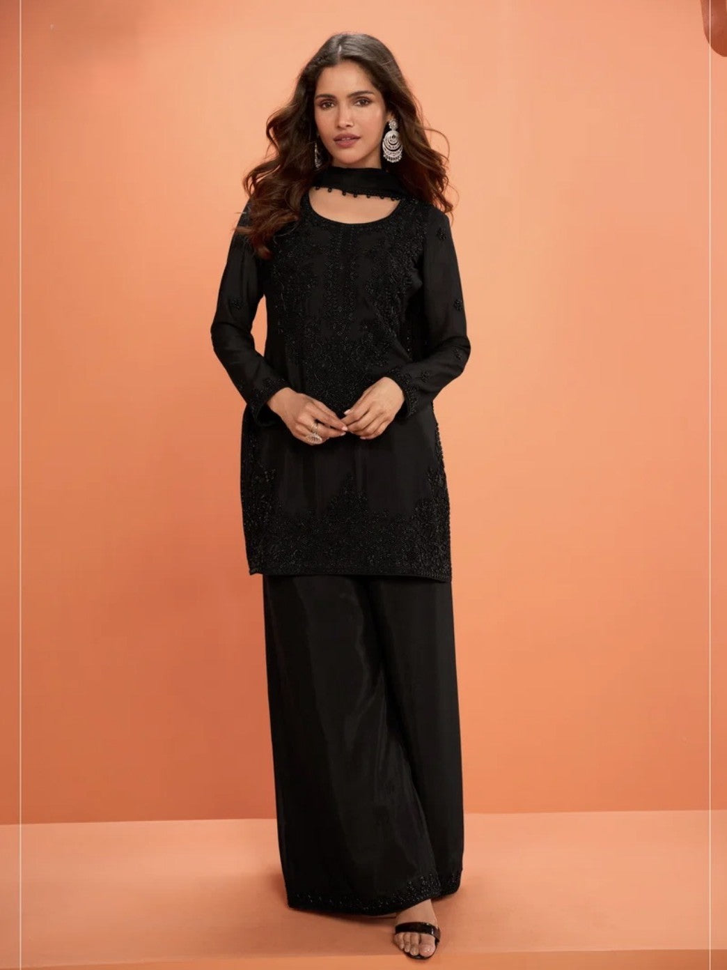 Kashish Silk Stone Work Palazzo Suit