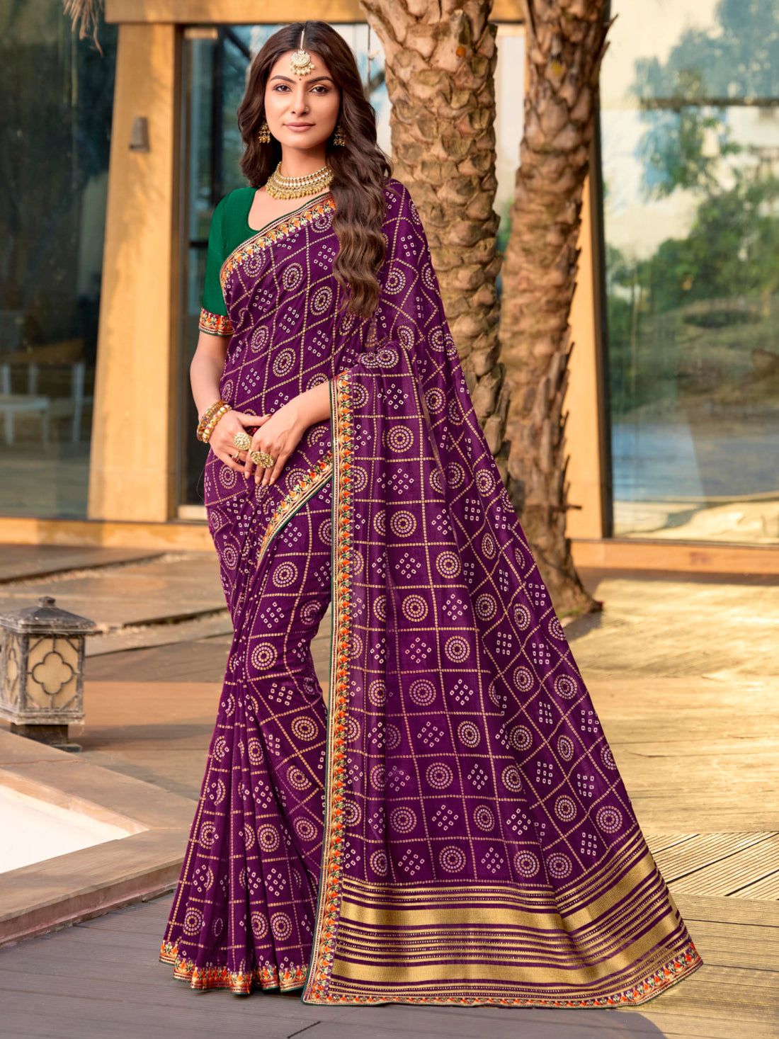 Pranali Bandhani Saree