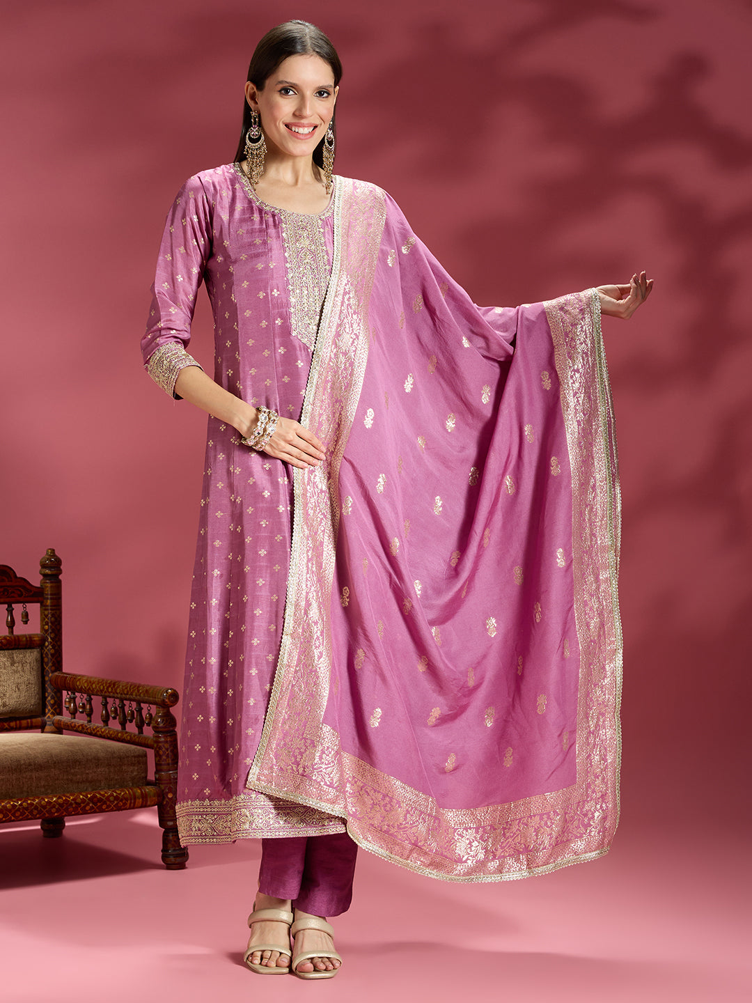 Vani Silk Flair Suit