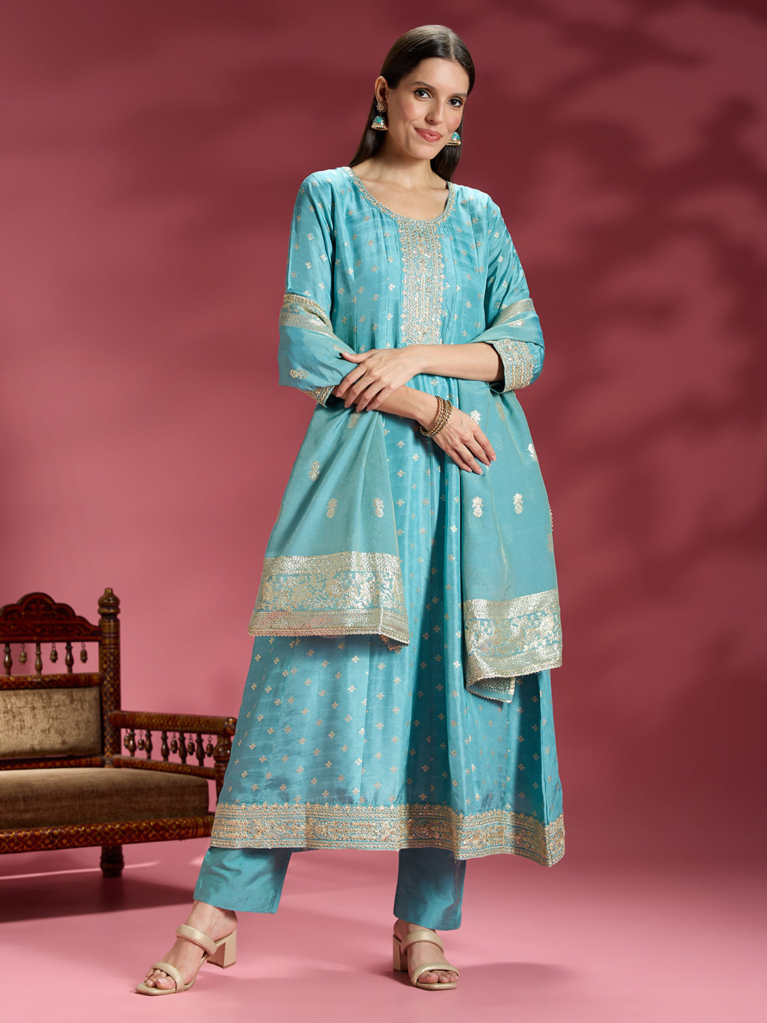 Vani Silk Flair Suit