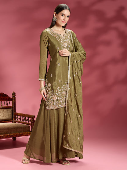 Daina Vichitra Silk Palazzo Suit