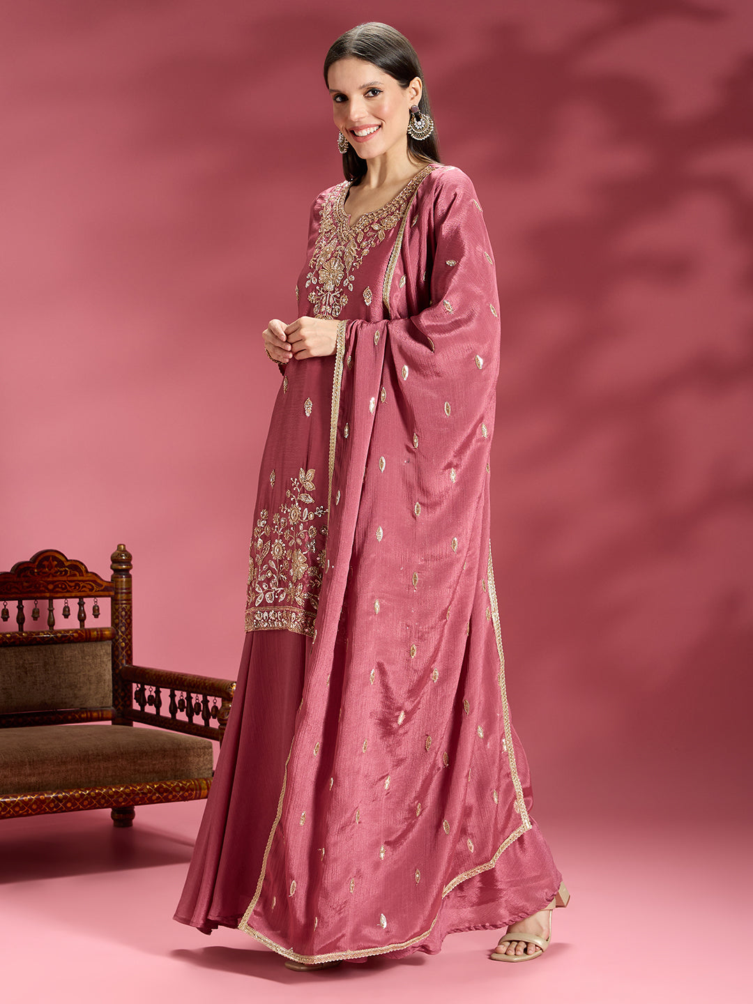 Daina Vichitra Silk Palazzo Suit