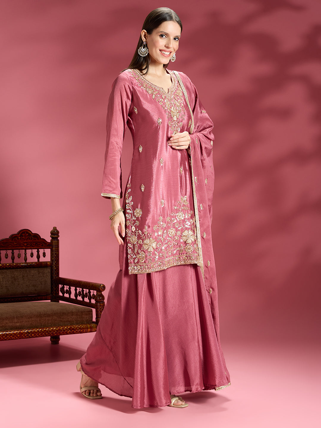 Daina Vichitra Silk Palazzo Suit