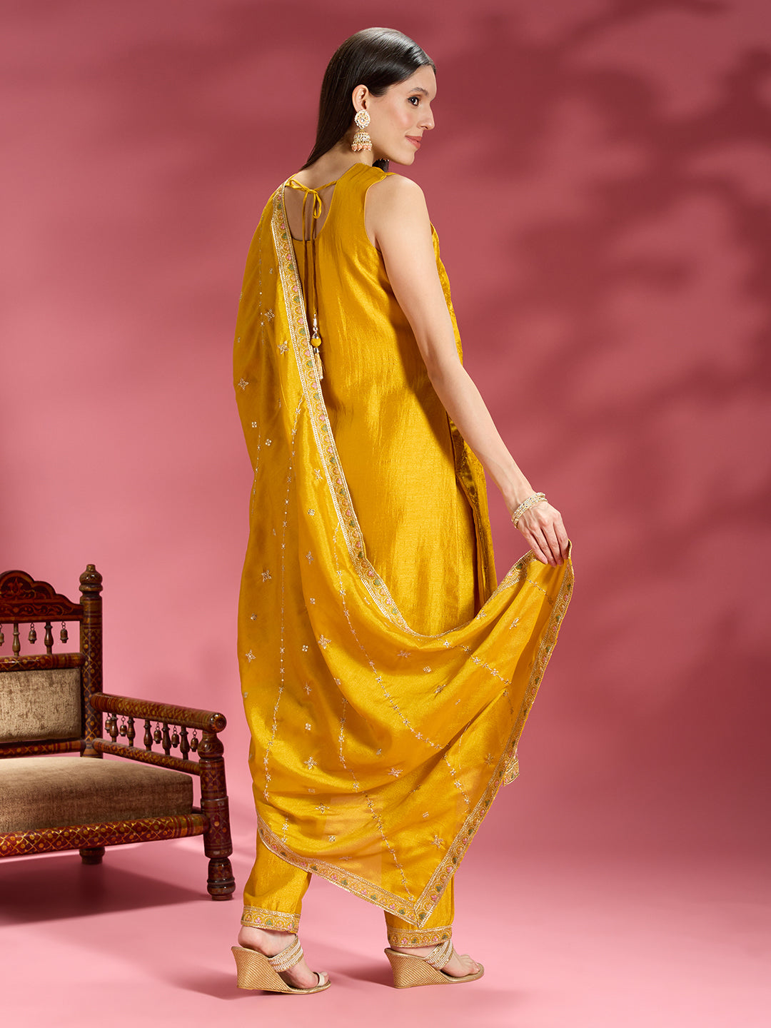 Vahida Silk Straight Suit