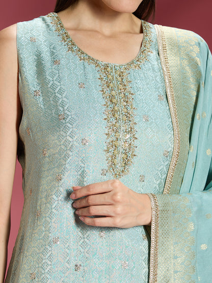 Heena Shimmer Silk Kamiz &amp; Pant
