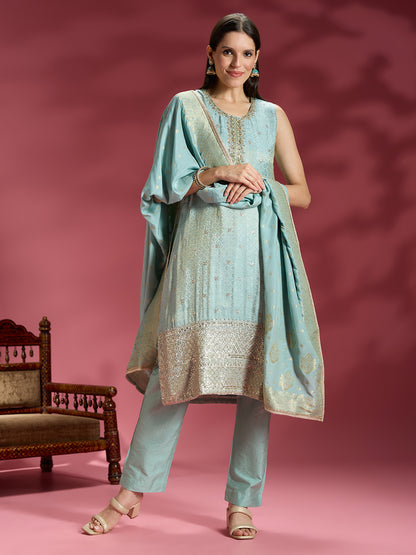 Heena Shimmer Silk Kamiz &amp; Pant