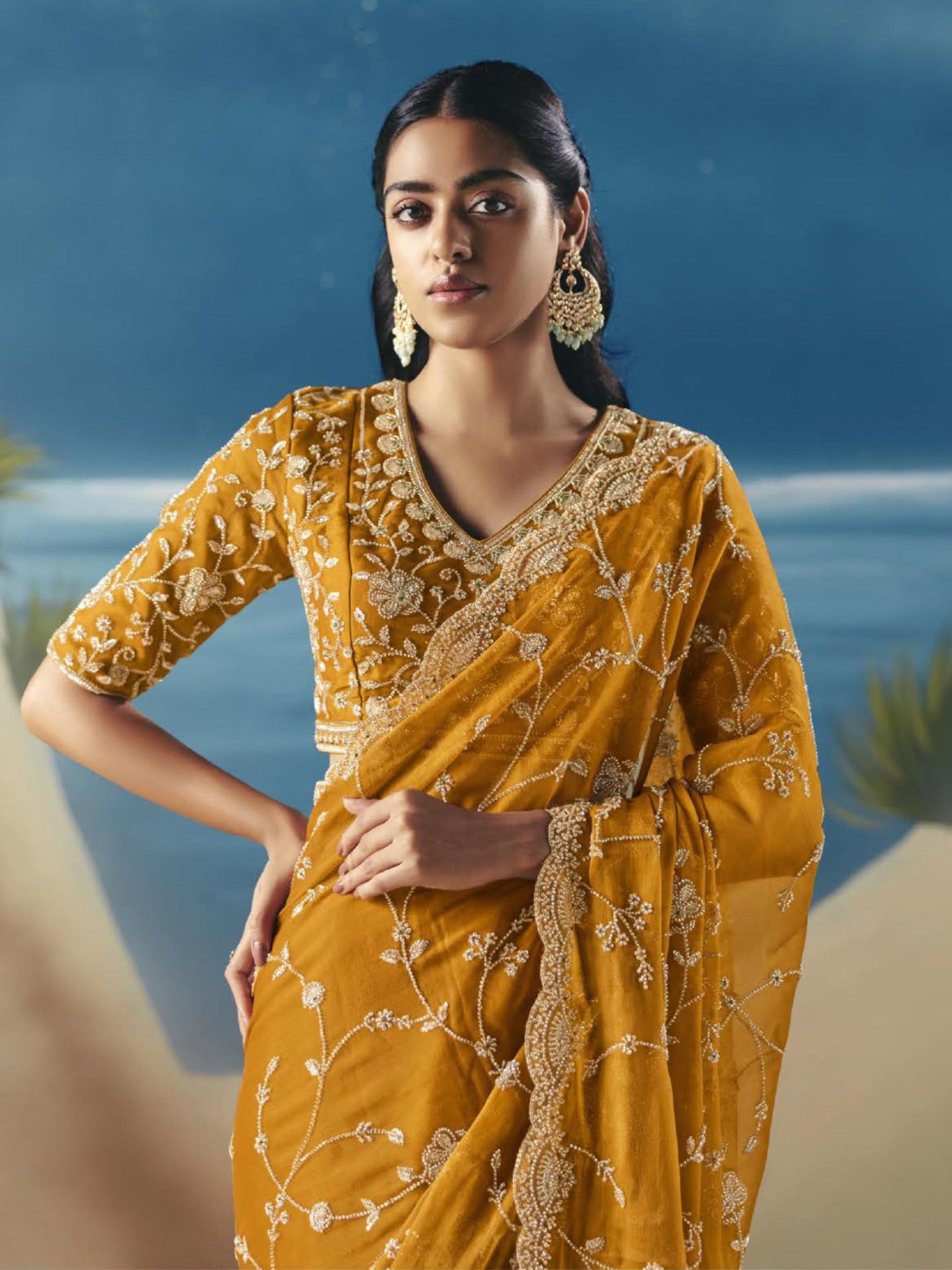 Maheshri Choli Saree - Roop Darshan