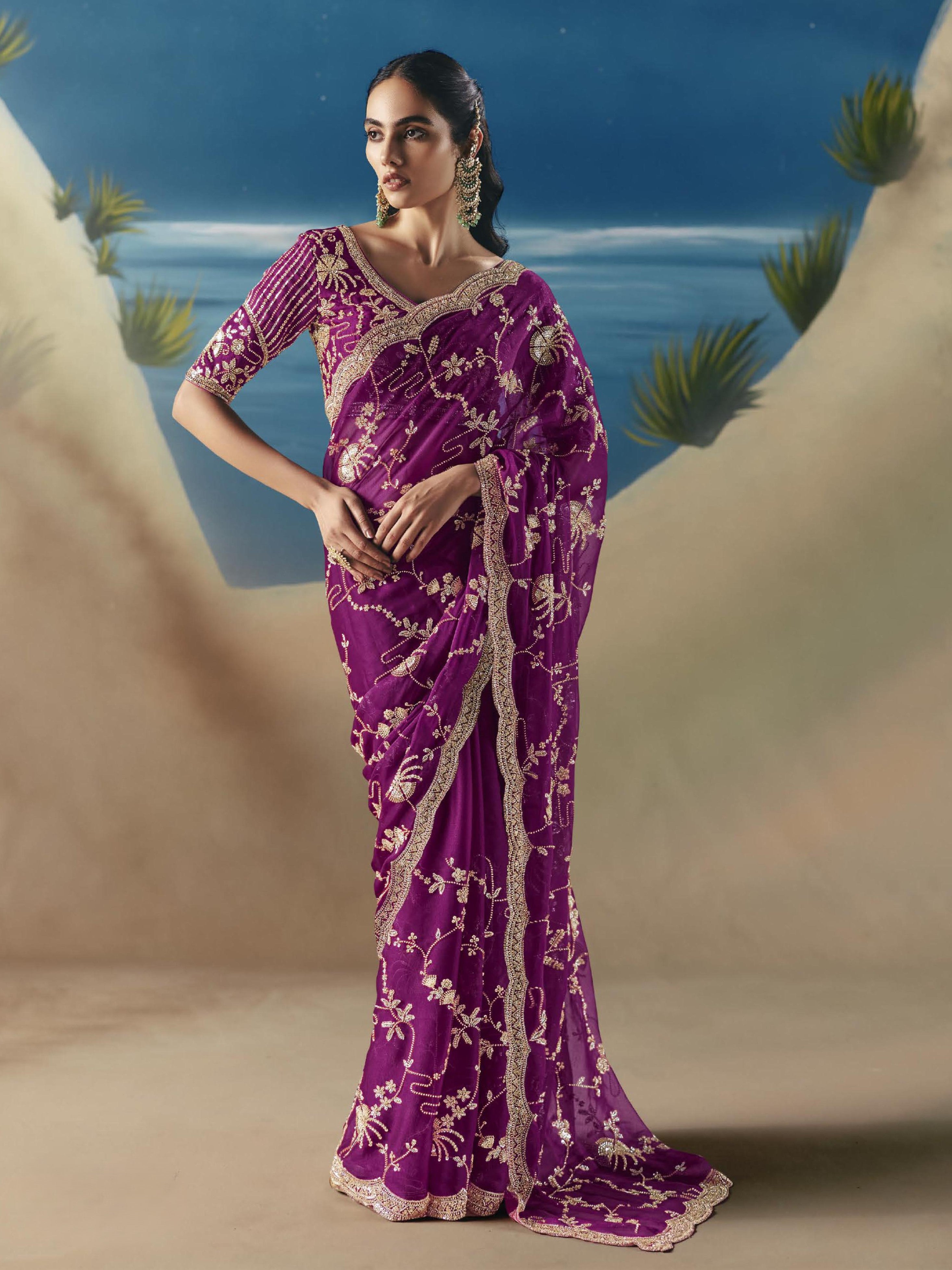 Maheshi Choli Saree - Roop Darshan