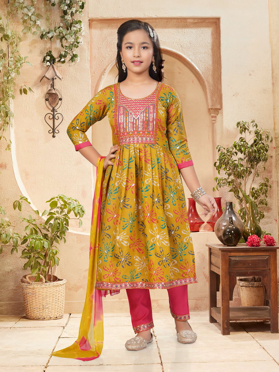 Leila Cotton Flair Suit
