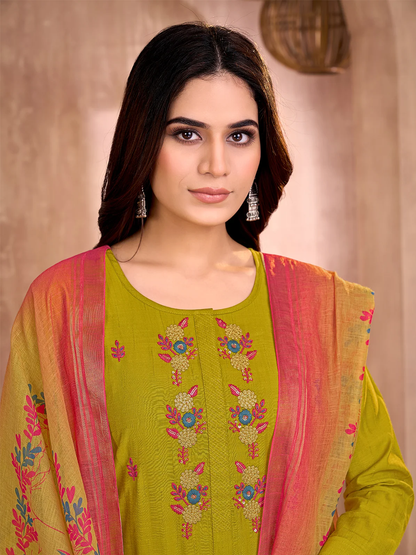 Chitraa Silk Straight-cut Suit - Roop Darshan