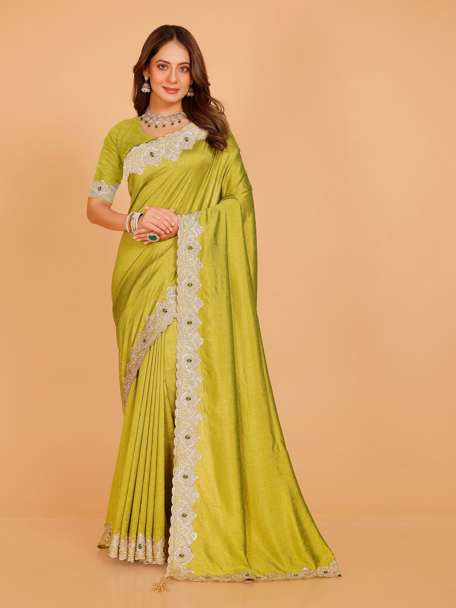 Bhavya Silk Embroidered Saree