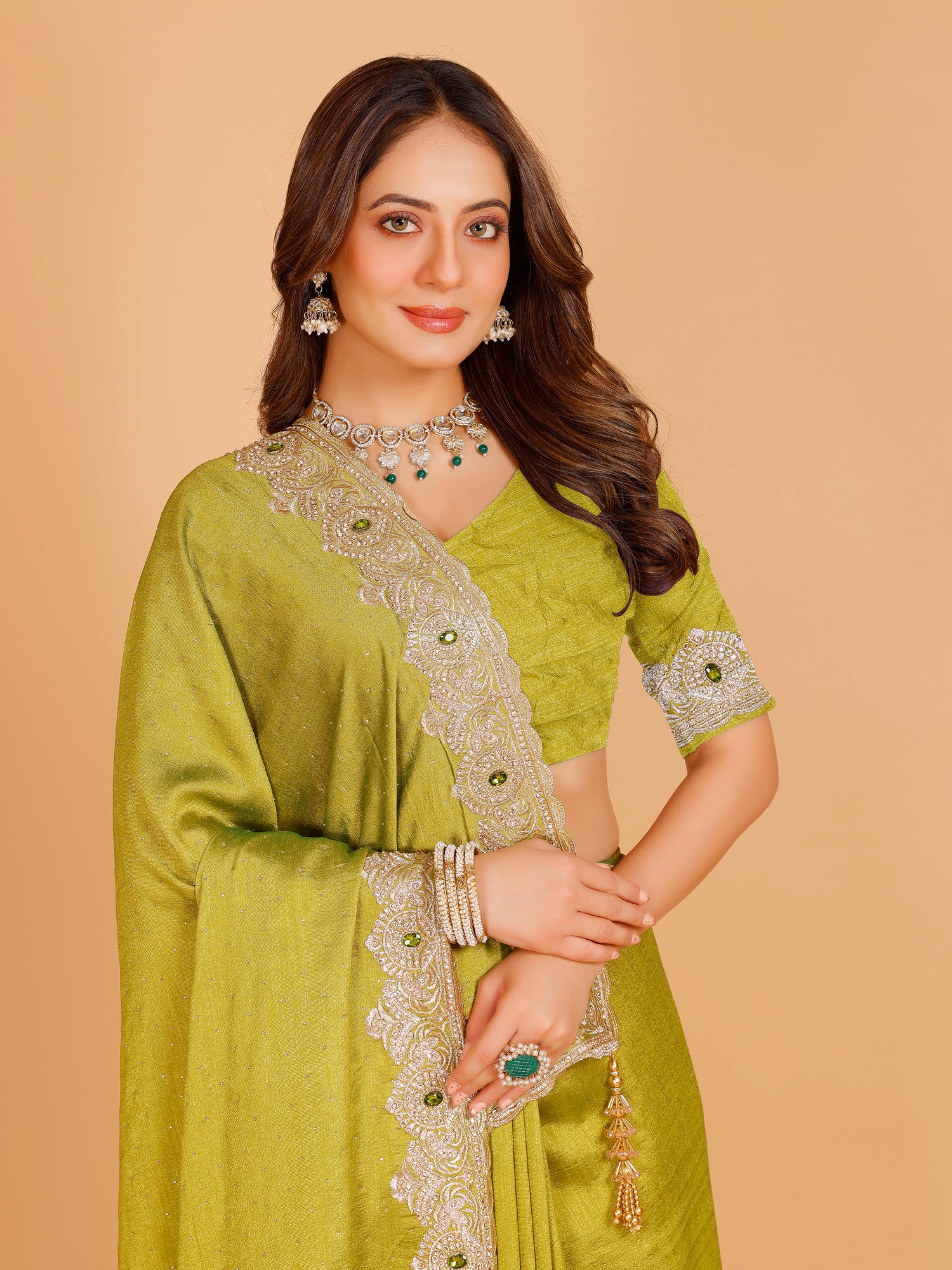 Bhavya Silk Embroidered Saree