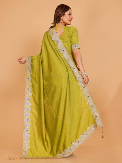 Bhavya Silk Embroidered Saree