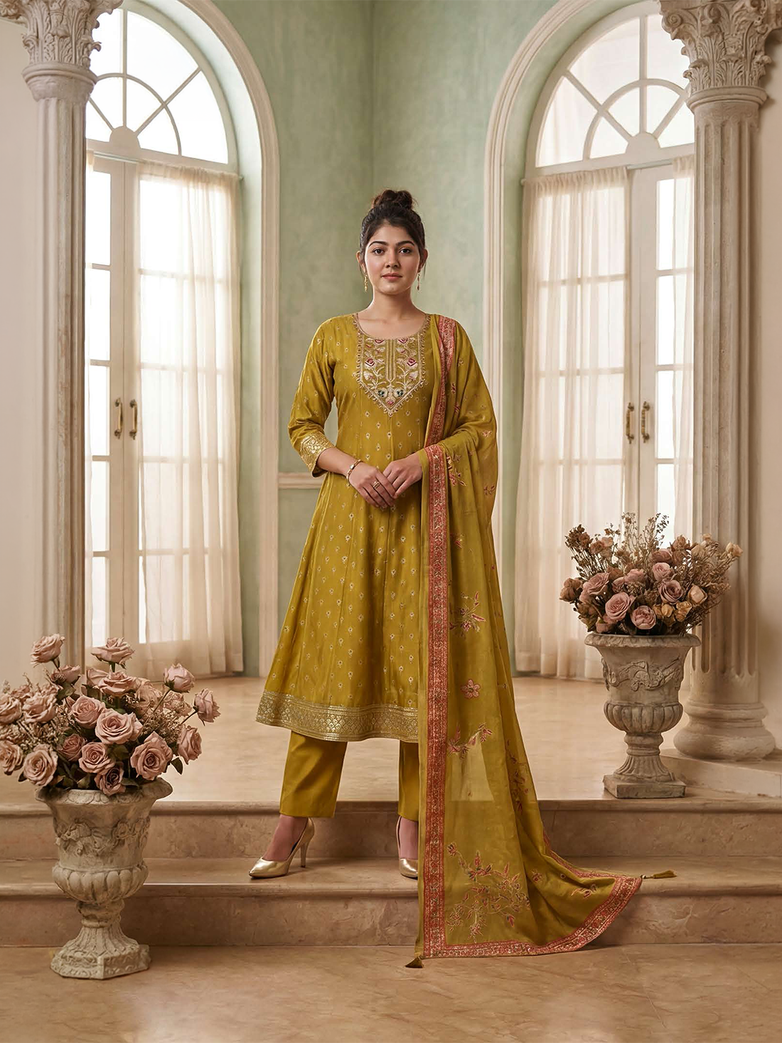 Diya Printed Flair Suit