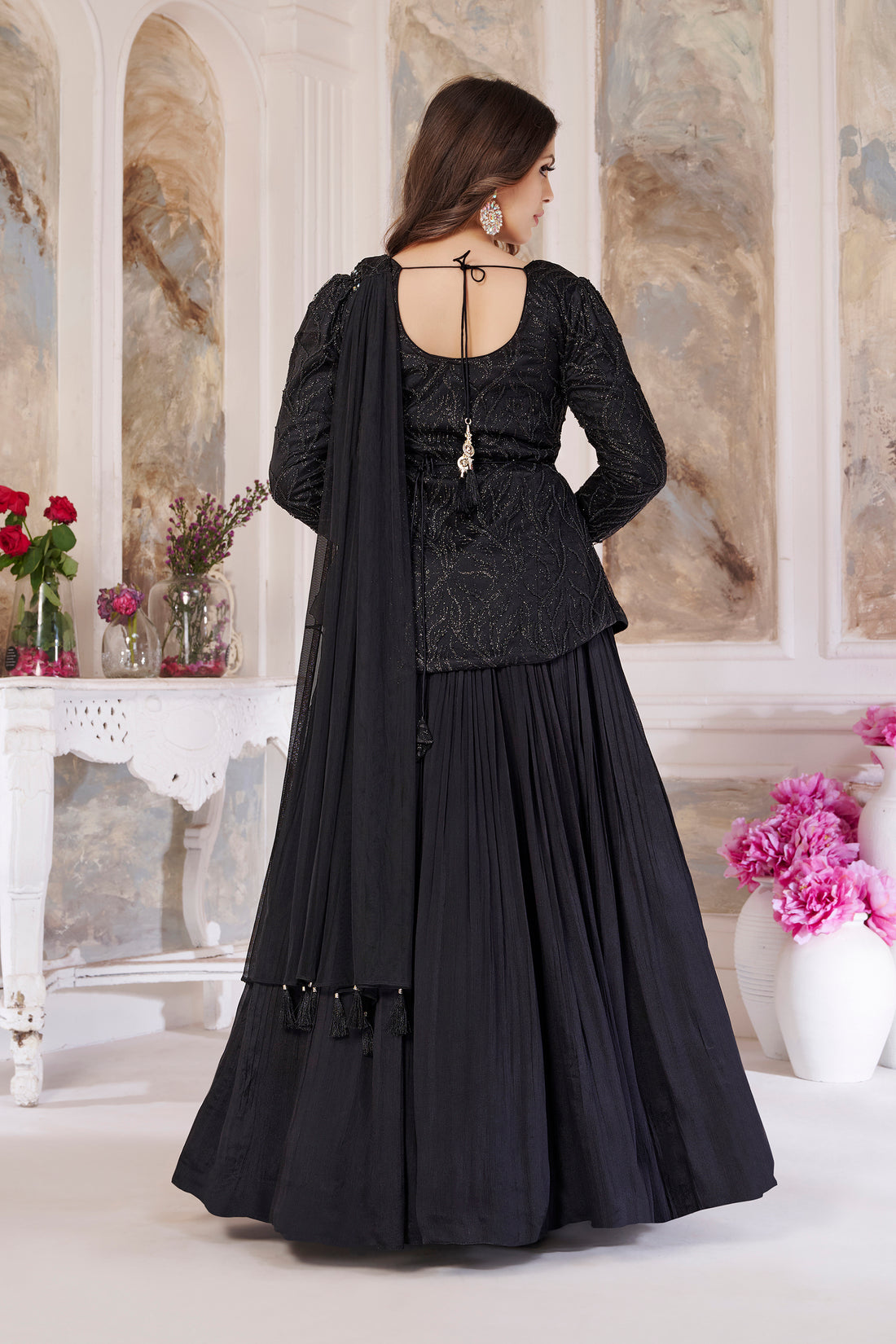 Rani Paplum Top Lehenga - Roop Darshan