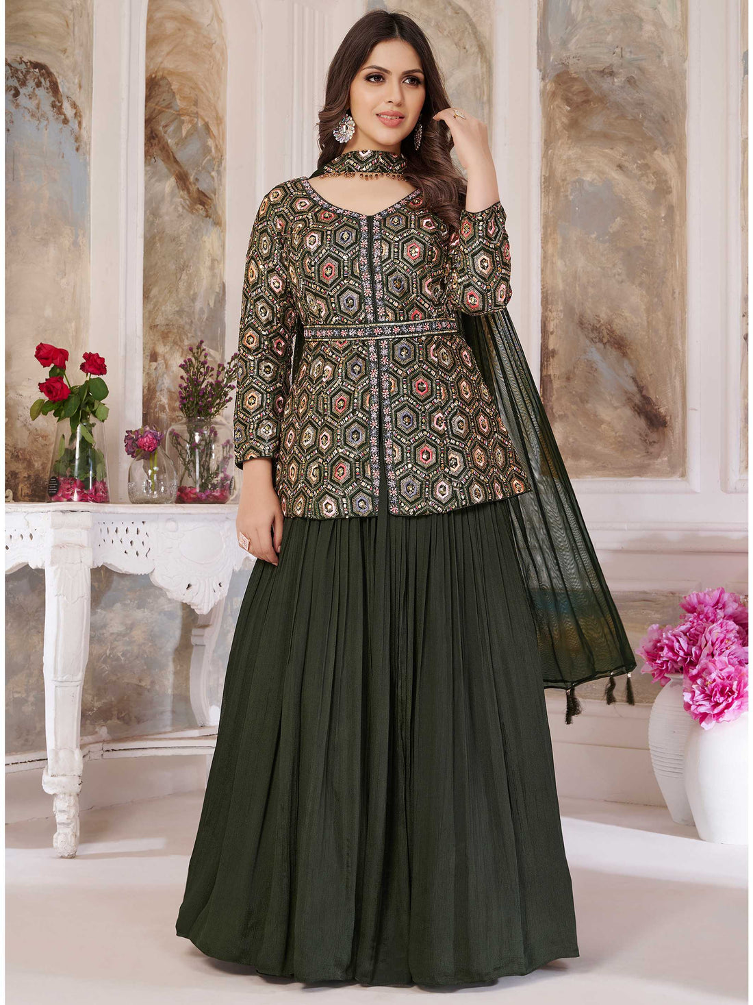 Rahi Paplum Top Lehenga - Roop Darshan