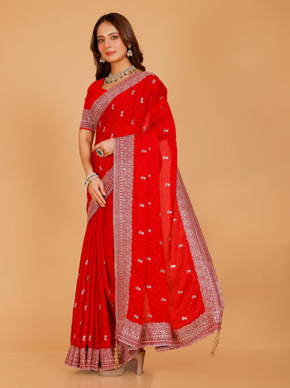 Aadhya Silk Embroidered Saree