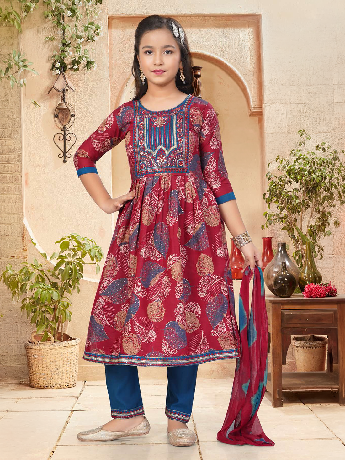 Leila Cotton Flair Suit