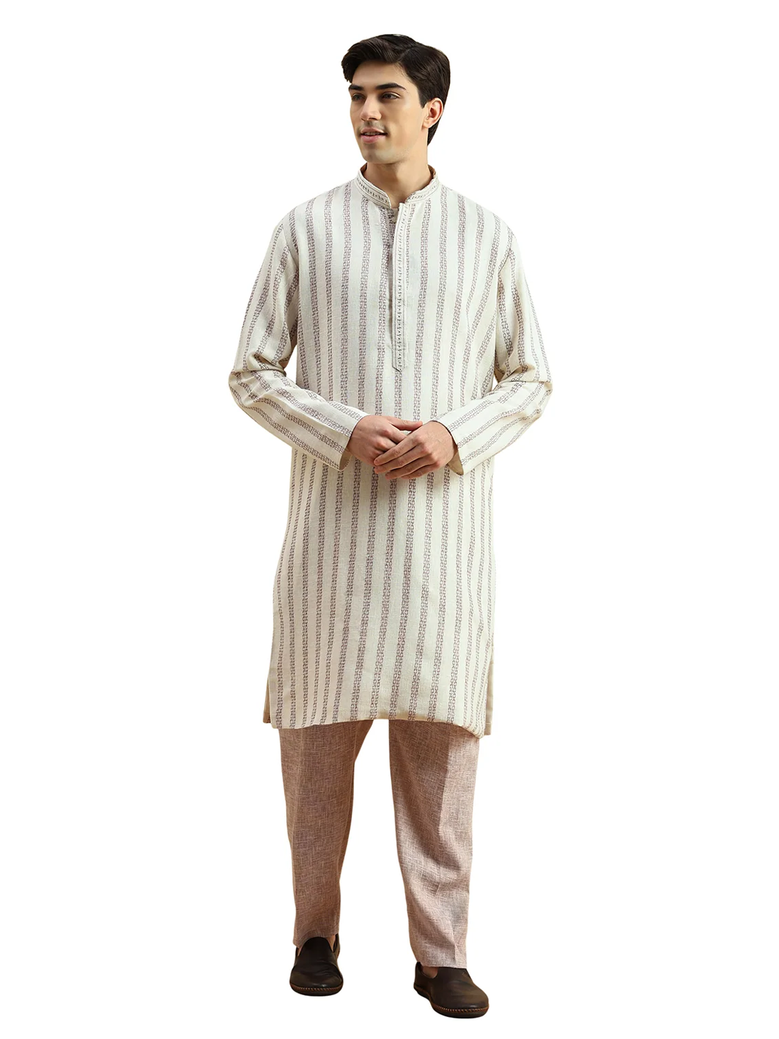 Linen Resham Kurta Payjama